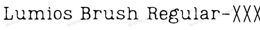 Lumios Brush Regular字体转换